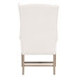 Maklaine Modern Transitional Fabric Arm Chair in White/Gray Finish