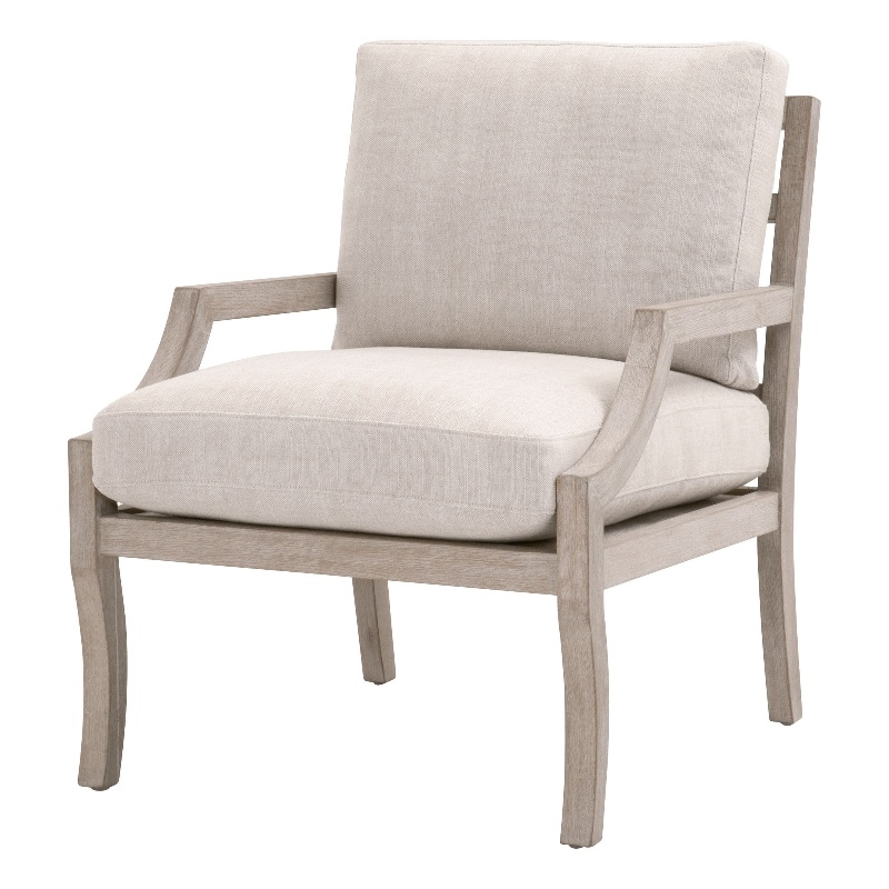 Maklaine Contemporary Transitional Fabric Club Chair in Beige