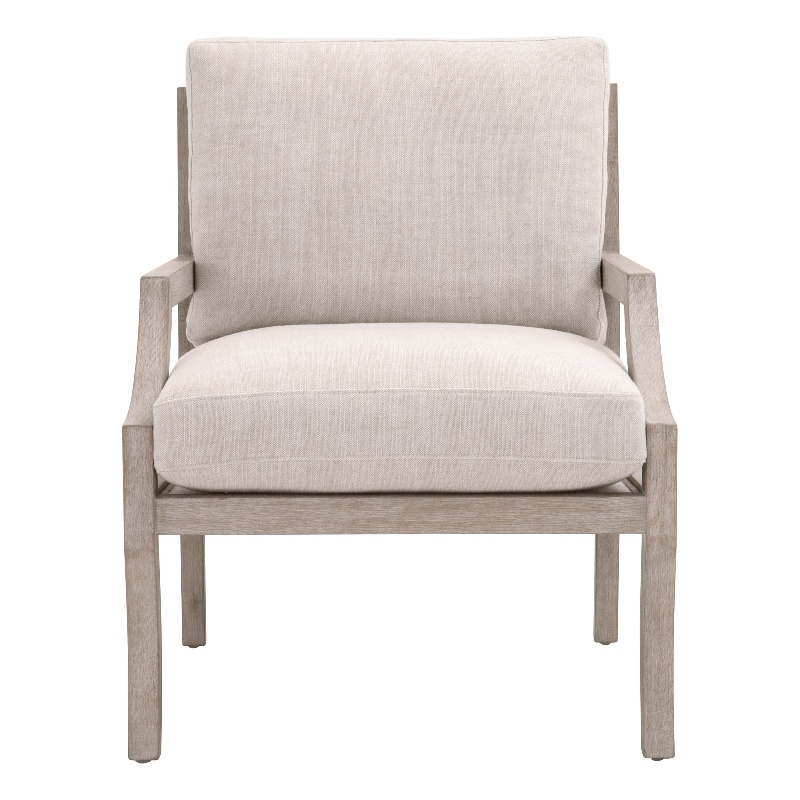 Maklaine Contemporary Transitional Fabric Club Chair in Beige