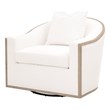 Maklaine Modern Transitional Fabric Club Chair in White Finish