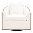 Maklaine Modern Transitional Fabric Club Chair in White Finish