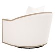 Maklaine Modern Transitional Fabric Club Chair in White Finish
