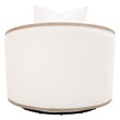 Maklaine Modern Transitional Fabric Club Chair in White Finish