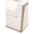 Maklaine Modern Transitional Fabric Club Chair in White Finish