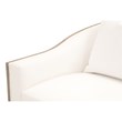 Maklaine Modern Transitional Fabric Club Chair in White Finish