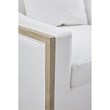 Maklaine Modern Transitional Fabric Club Chair in White Finish