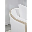 Maklaine Modern Transitional Fabric Club Chair in White Finish