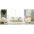 Maklaine Modern Transitional Fabric Club Chair in White Finish