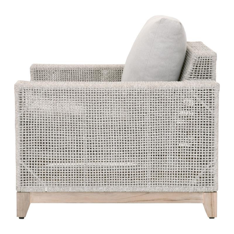 Maklaine Modern Transitional Fabric Outdoor Sofa Chair in Gray