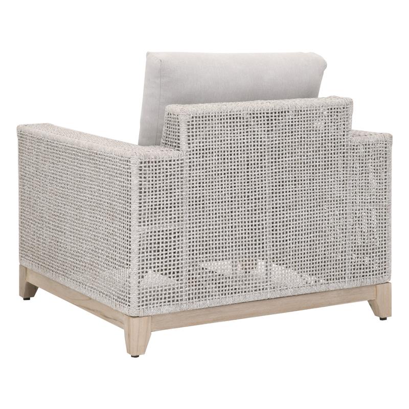 Maklaine Modern Transitional Fabric Outdoor Sofa Chair in Gray