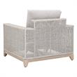 Maklaine Modern Transitional Fabric Outdoor Sofa Chair in Gray