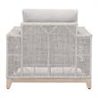 Maklaine Modern Transitional Fabric Outdoor Sofa Chair in Gray