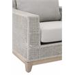Maklaine Modern Transitional Fabric Outdoor Sofa Chair in Gray