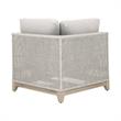 Maklaine Modern Transitional Fabric Outdoor Corner Chair in Gray
