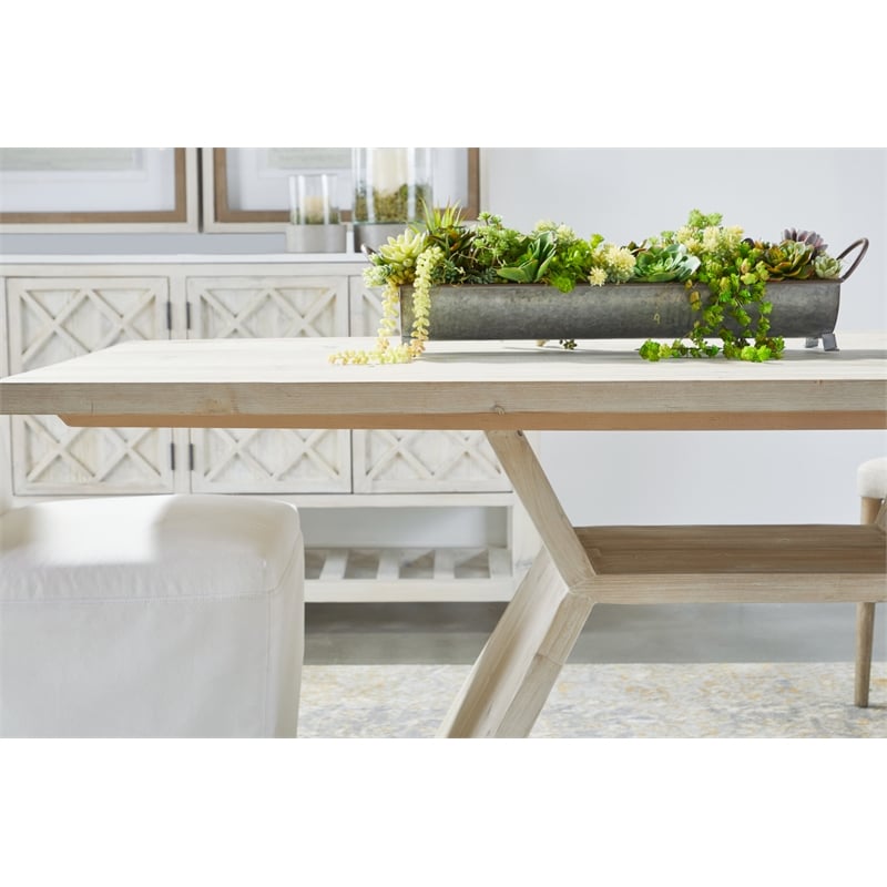 Maklaine Modern Transitional Fabric Dining Chair in White/Set of 2
