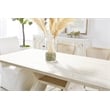Maklaine Modern Transitional Fabric Dining Chair in White/Set of 2