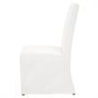Maklaine Modern Transitional Fabric Dining Chair in White/Set of 2