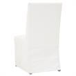 Maklaine Modern Transitional Fabric Dining Chair in White/Set of 2