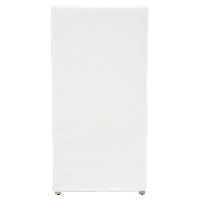 Maklaine Modern Transitional Fabric Dining Chair in White/Set of 2