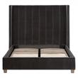 Maklaine Modern Transitional Velvet Queen Bed in Dove Gray Finish