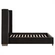 Maklaine Modern Transitional Velvet Queen Bed in Dove Gray Finish