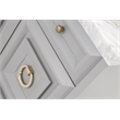 Maklaine Modern Transitional Wood Media Chest in Dove Gray Finish