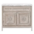 Maklaine Modern Transitional Wood Media Chest in Natural Gray