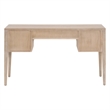 Maklaine Modern Transitional Antique Cane Wood Desk in Smoke Gray