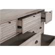 Maklaine Modern Transitional Wood 7-Drawer Media Dresser in Gray