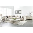 Maklaine Contemporary Transitional Fabric Right Arm Sofa in Beige