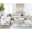 Maklaine Contemporary Transitional Fabric Right Arm Sofa in Beige