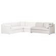 Maklaine Contemporary Transitional Fabric Right Arm Sofa in Beige