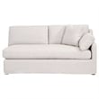 Maklaine Contemporary Transitional Fabric Right Arm Sofa in Beige