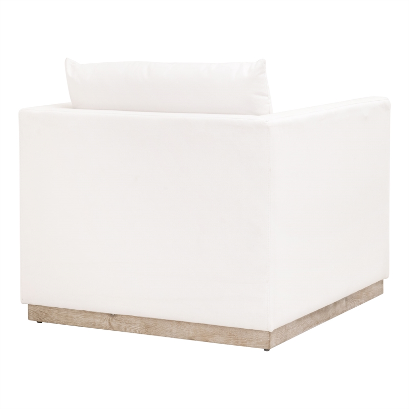 Maklaine Modern Transitional Fabric Sofa Chair in Ivory/Gray