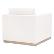 Maklaine Modern Transitional Fabric Sofa Chair in Ivory/Gray