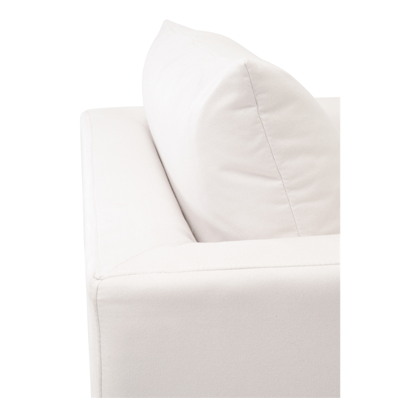 Maklaine Modern Transitional Fabric Sofa Chair in Ivory/Gray