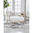 Maklaine Modern Transitional Fabric Chaise Lounge in White Finish