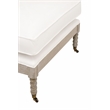 Maklaine Modern Transitional Fabric Chaise Lounge in White Finish