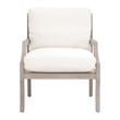 Maklaine Modern Transitional Fabric Club Chair in White Finish
