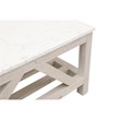 Maklaine Transitional Antique Spruce Wood Coffee Table in White Wash