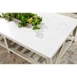 Maklaine Transitional Antique Spruce Wood Coffee Table in White Wash