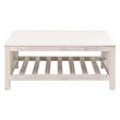 Maklaine Transitional Antique Spruce Wood Coffee Table in White