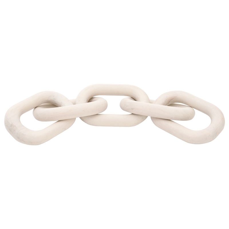 Maklaine Transitional Antique Wood Link in White Wash Pine