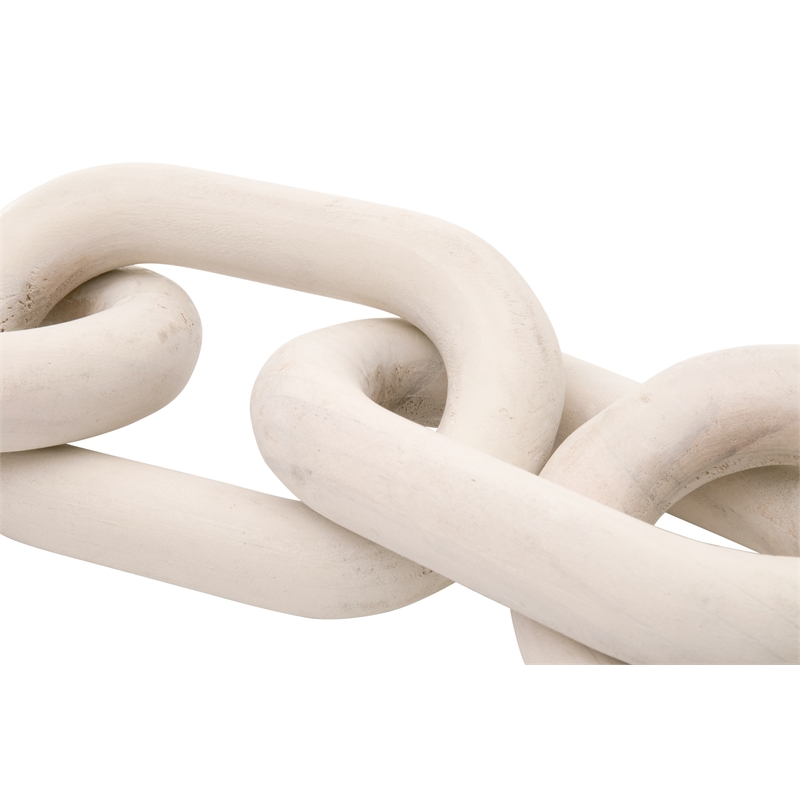Maklaine Transitional Antique Wood Link in White Wash Pine