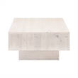 Maklaine Transitional Antique Montauk Wood Coffee Table in White