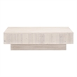 Maklaine Transitional Antique Montauk Wood Coffee Table in White