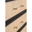 Maklaine Contemporary Transitional Wood Double Dresser in Black