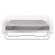 Maklaine Modern Transitional Fabric Queen Sofa Mattress in Gray