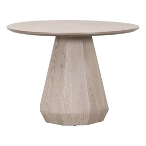 Maklaine Modern Transitional 42&quot Wood Dining Table in Gray Ash