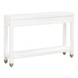 Maklaine Modern Transitional Wood Console Table in Matte White